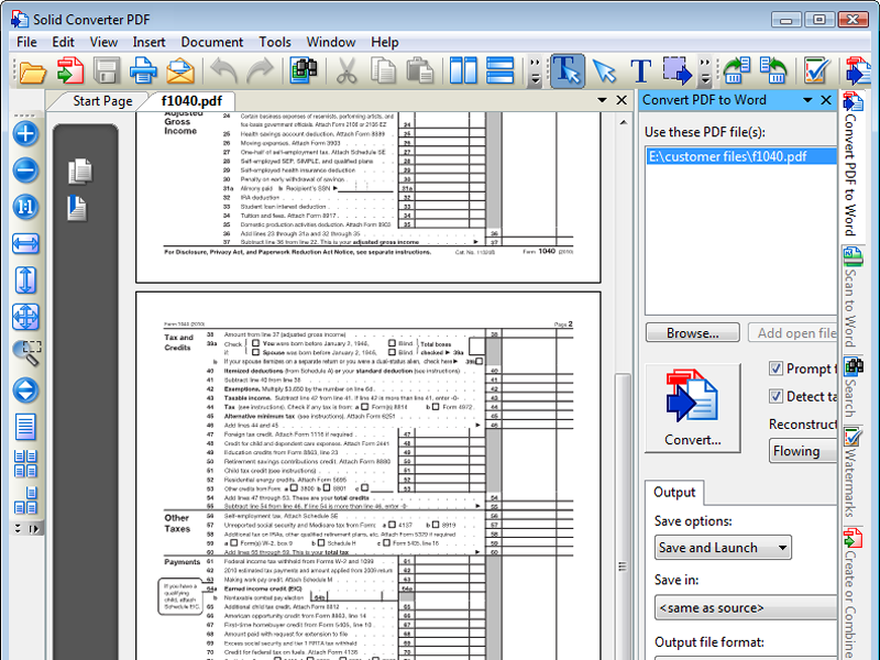 PDF to Word | Solid Converter PDF Screenshot